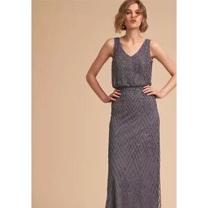 BHLDN Blaise Beaded Maxi Dress Size 22